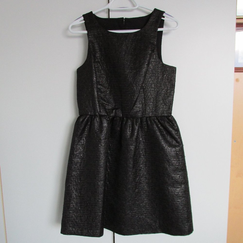 Kenzie Black Foil Sleeveless Cut-Out LBD Dress
